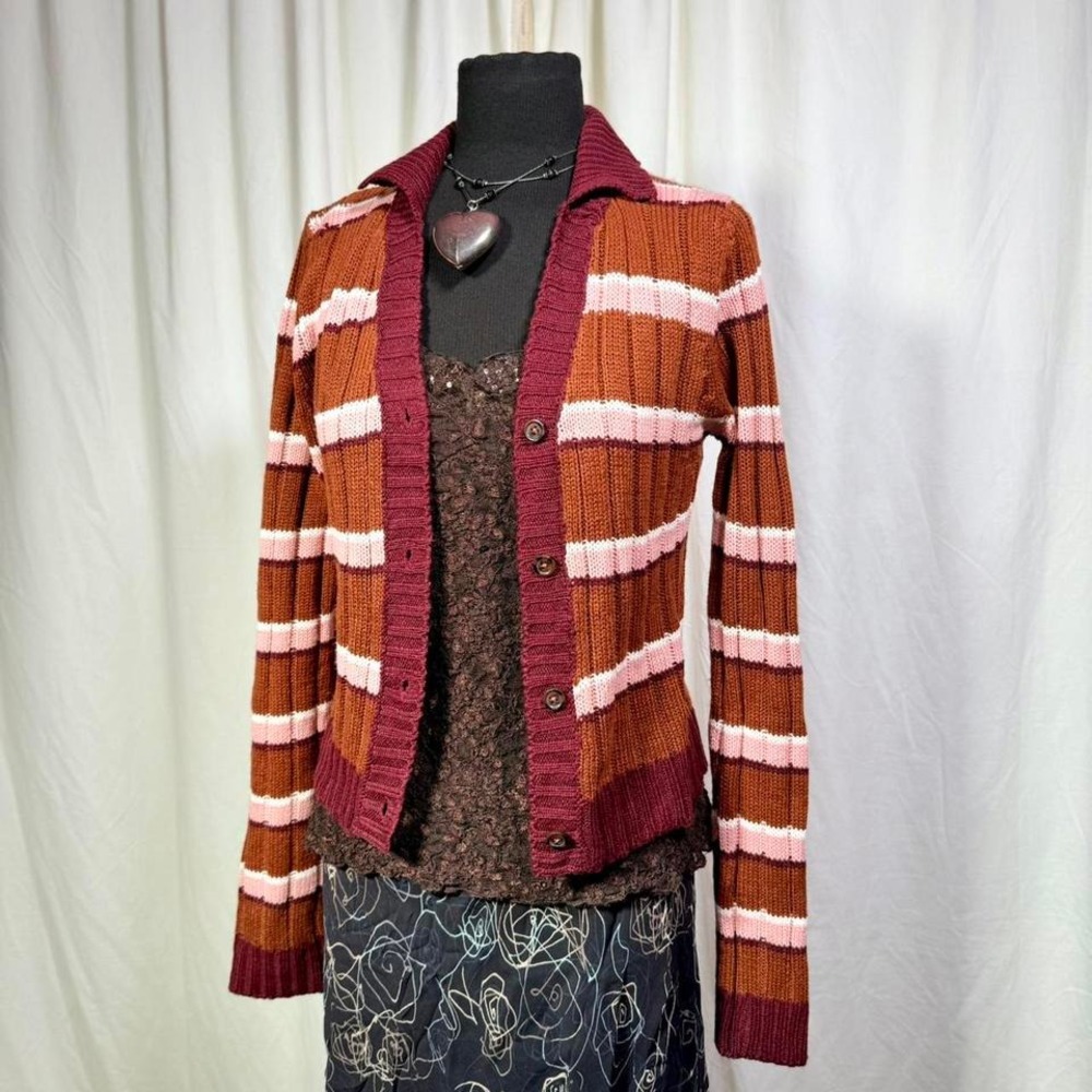 Sweet Envy Striped Knit Cardigan – Size M